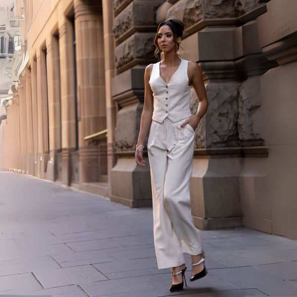 Chic Tailored Vest Set
