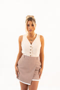 Classic Pinstripe Blazer & Skirt Set