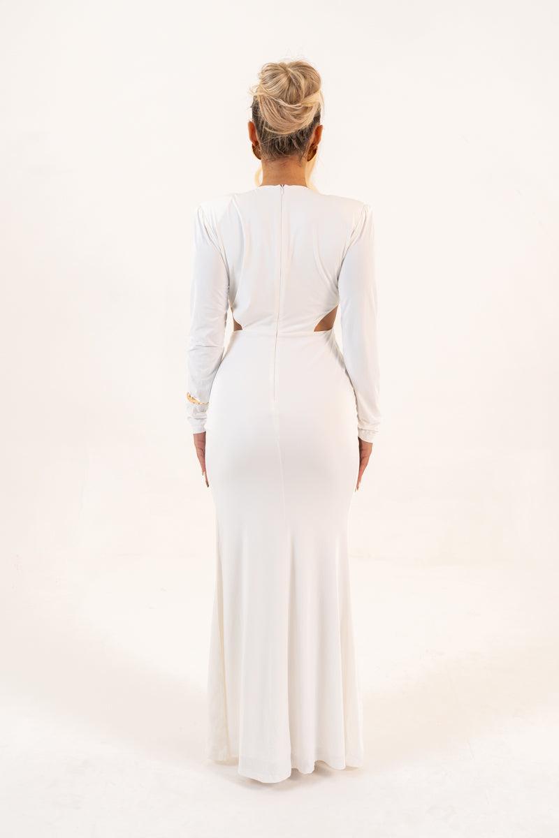 Zara Luxe Evening Dress – Ruched Formal Evening Gown