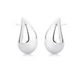 Front-facing view of Halo Curve Drops earrings
