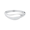 Silver Halo Dome Bracelet with smooth curved finish