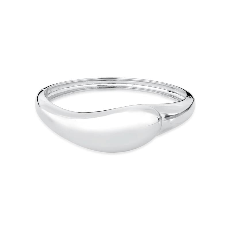 Silver Halo Dome Bracelet with smooth curved finish