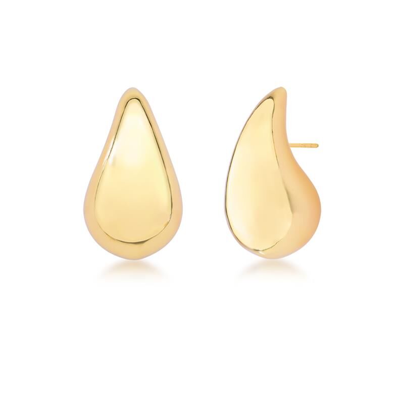 Luna Curve Bigger Drops gold oversized teardrop earrings