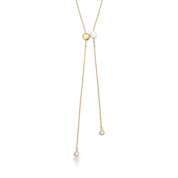 Pearl Tie Necklace