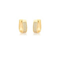 Gold Stella Spark Hoops with four rows of zirconias